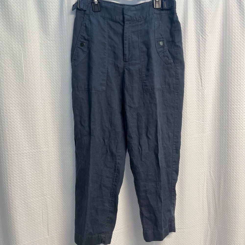 Athleta Cabo Linen Ankle Jogger Pants Petite 4P Grey 586941-03 SU23